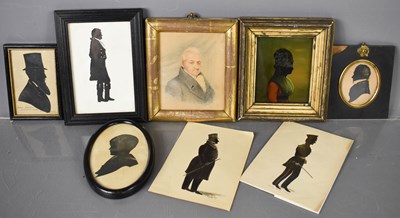 Lot 193 - A selection of Victorian silhouettes, together...
