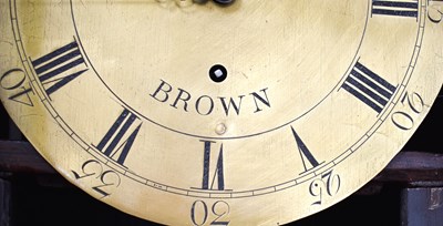 Lot 61 - A 19th century oak cased drop dial wall clock...