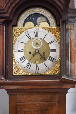 Lot 69 - A late 18th century oak longcase clock by...