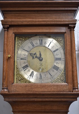 Lot 66 - A late 18th century pale oak longcase clock by...
