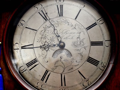 Lot 71 - A 19th century Derbyshire oak longcase clock...