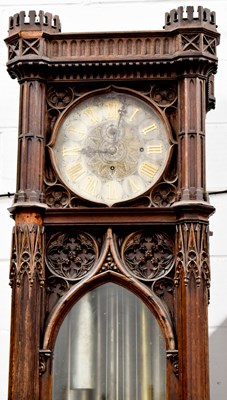 Lot 72 - An impressive Gothic revival Victorian clock,...