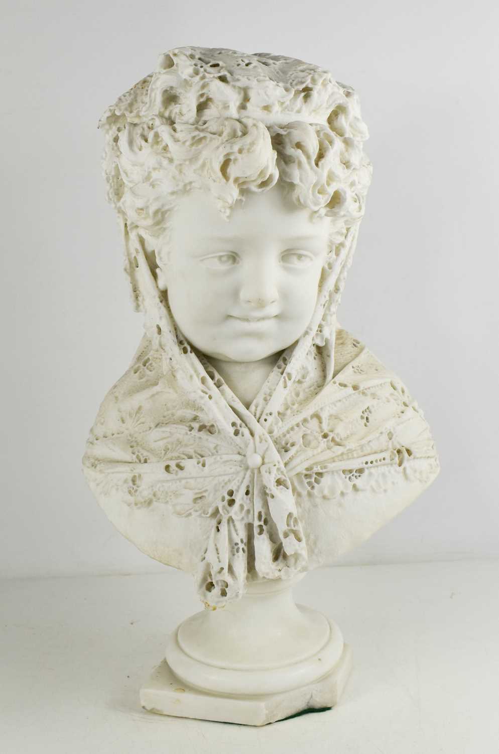 Lot 136 - Antonio Argenti (1845-1916): a Carrera marble...
