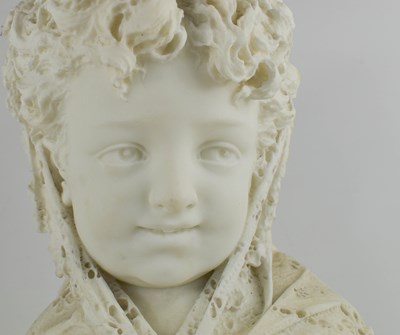 Lot 136 - Antonio Argenti (1845-1916): a Carrera marble...