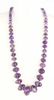 Lot 45 - A Victorian amethyst beaded necklace with 9ct...