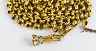 Lot 120 - An early 19th century gold (tested as) chain...