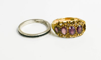 Lot 42 - A Victorian gold (tested as 14ct), pink...