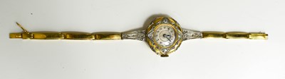 Lot 11 - An 18ct gold and diamond ladies cocktail watch,...