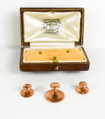 Lot 191 - A 9ct rose gold collar stud set in the...