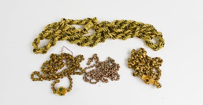 Lot 73 - A group of four necklaces, to include Georgian...