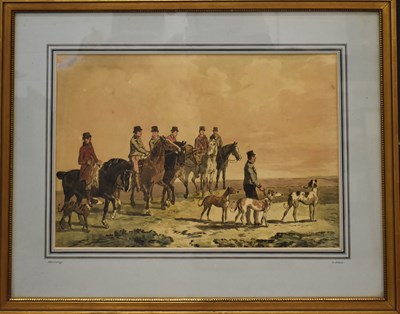 Lot 434 - S Alken (19th century) Hunting scene,...