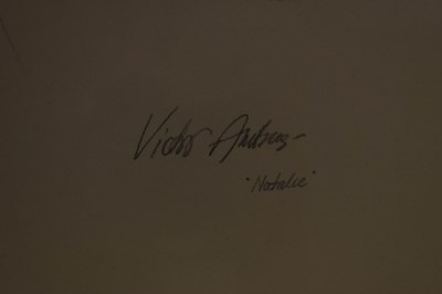 Lot 69 - Victor Ambrus (1935-2021): Natalie, pencil on...