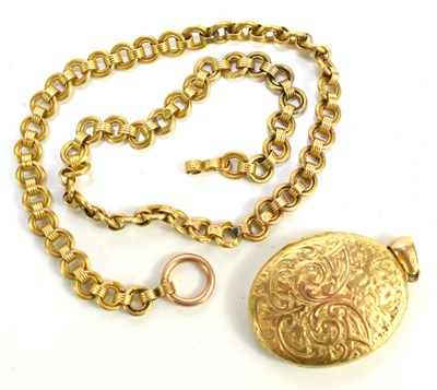 Lot 151 - A Victorian / Edwardian 15ct gold chain...