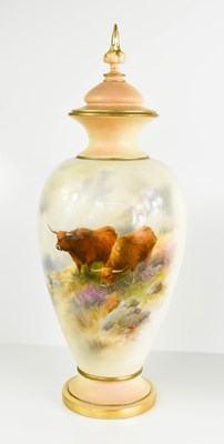 Lot 501 - A Royal Worcester vase and cover, by John...