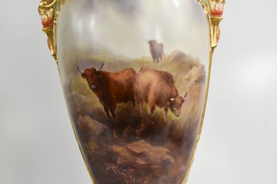 Lot 127 - A Royal Worcester vase and cover by John...