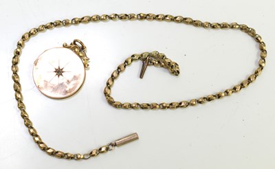 Lot 91 - A 9ct gold necklace together with a 9ct gold...