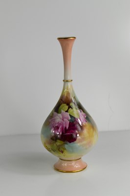 Lot 475 - A Royal Worcester bulbous shaped vase with...