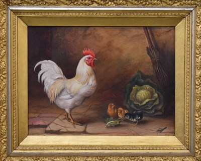 Lot 26 - Edgar Hunt (1876-1953): Chicken and Chicks in...
