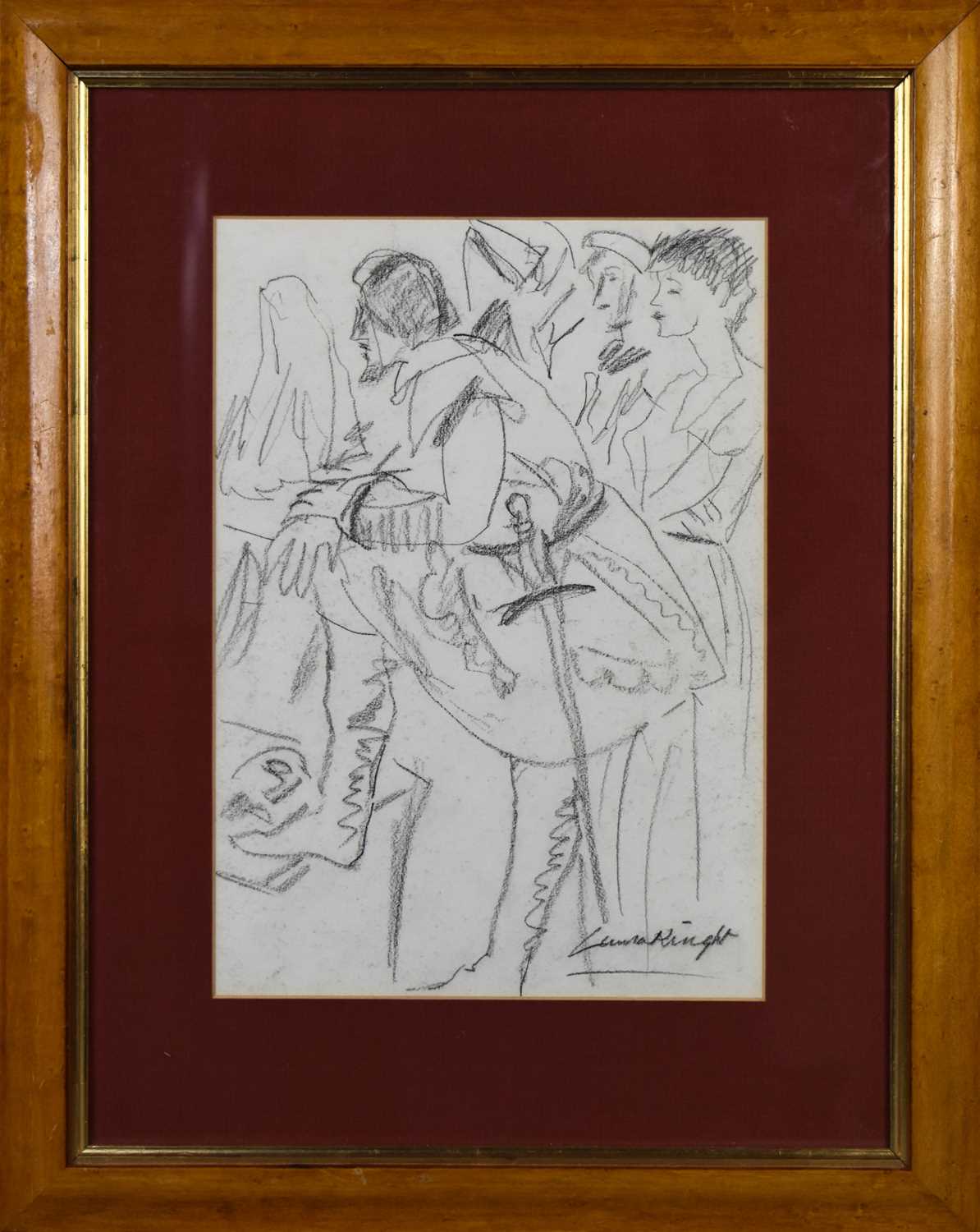 Lot 64 - Dame Laura Knight (1877-1970): A charcoal on...