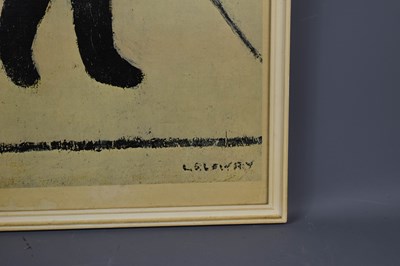 Lot 48 - LS Lowry, print, man walking, 80 by 32cm