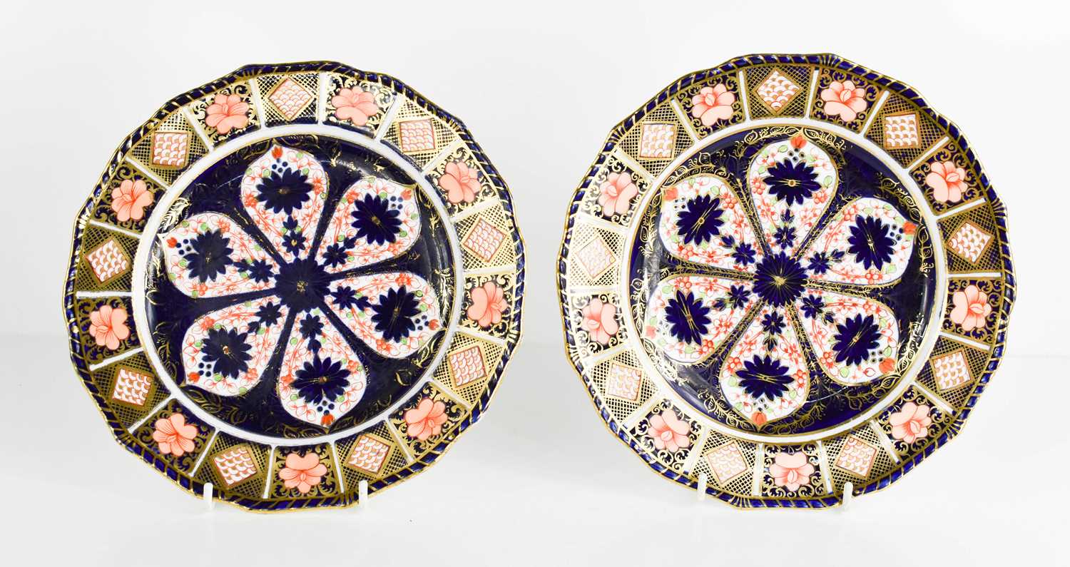 Lot 207 - Two Royal Crown Derby Imari pattern plates,...