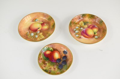 Lot 486 - A pair Royal Worcester pin trays by Roberts,...