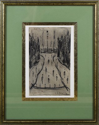 Lot 49 - After Laurence Stephen Lowry pencil drawing of...