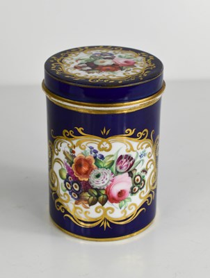 Lot 507 - A 19th century cylinder form box with dark...