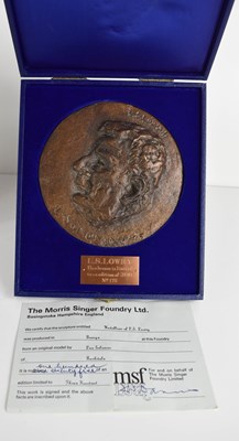 Lot 53 - L S Lowry medallion in its original case and...