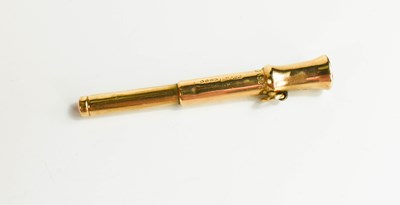Lot 113 - A 9ct gold cigar punch, by Samson & Morden,...