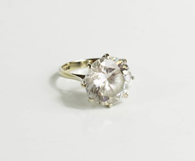 Lot 147 - An 18ct gold and cubic zirconia, brilliant cut,...
