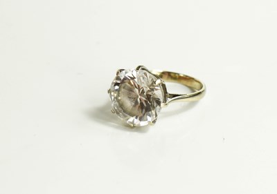 Lot 147 - An 18ct gold and cubic zirconia, brilliant cut,...