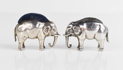 Lot 459 - A pair of silver hallmarked pin cushion...