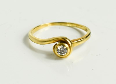 Lot 158 - A 9ct gold and diamond ring, 1.4ct, circular...