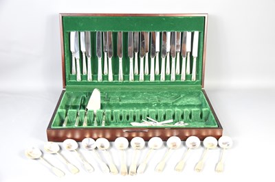 Lot 440 - A part canteen of silver cutlery containing...