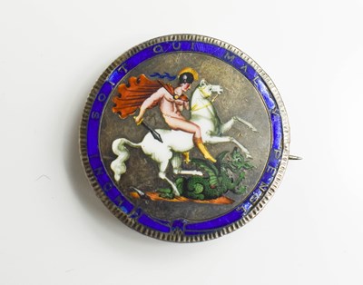 Lot 210 - An 1819 crown enamelled and mounted as a...