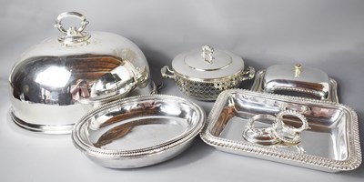 Lot 347 - A group of silver plateware to include serving...