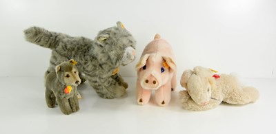 Lot 592 - A group of Steiff animal cuddly toys...