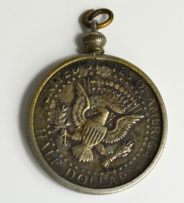 Lot 353 - A silver half dollar pendant, 0.47toz.