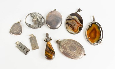 Lot 264 - A group of silver jewellery to include two...