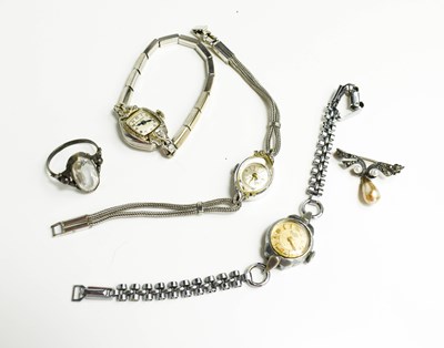 Lot 262 - Three ladies cocktail wristwatches, to include...