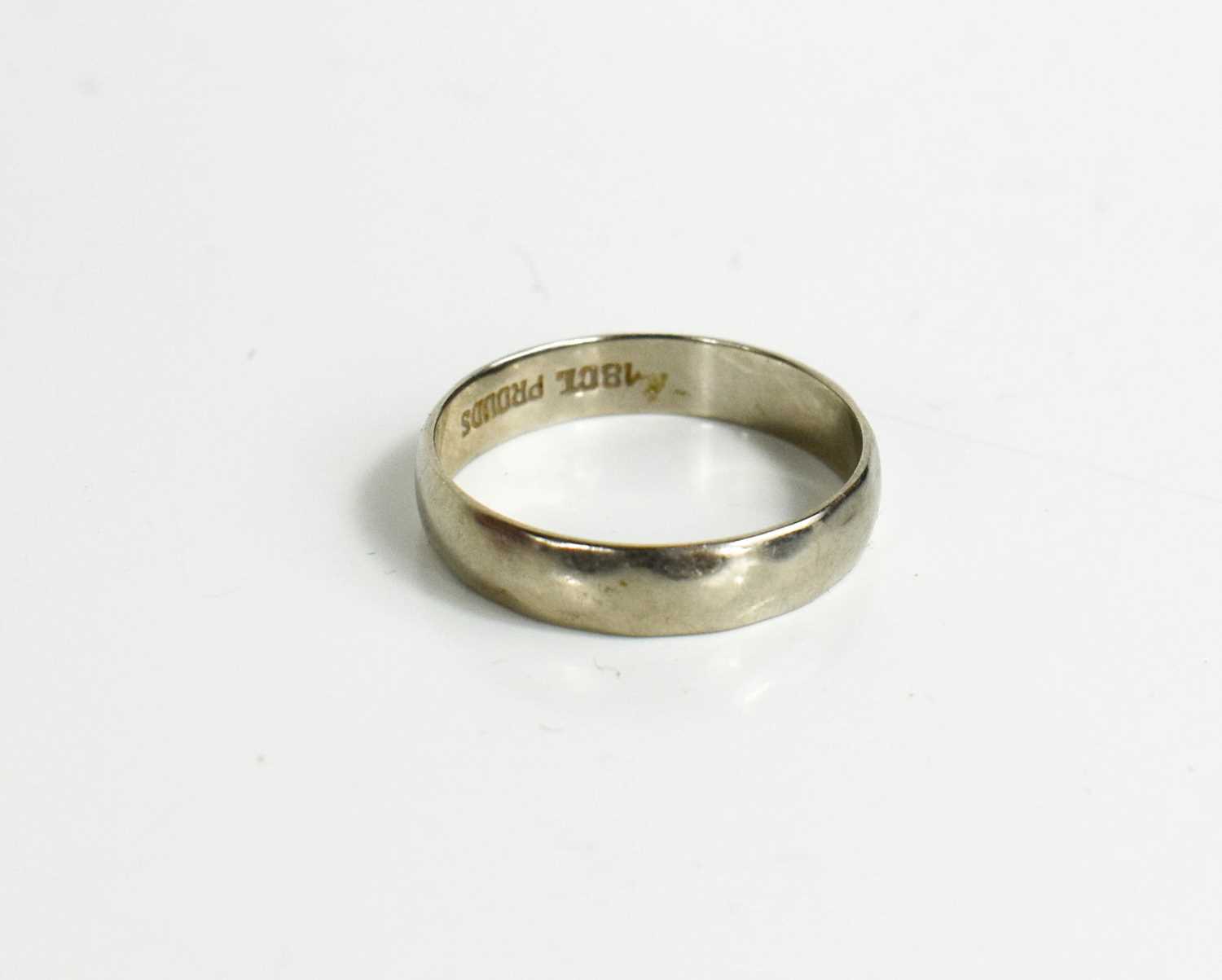 Lot 178 - An 18ct gold wedding band, by Prouds, size O/P,...