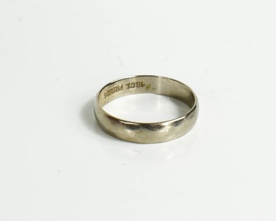 Lot 178 - An 18ct gold wedding band, by Prouds, size O/P,...