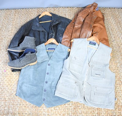 Lot 268 - Two vintage leather jackets one made by RL...