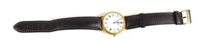 Lot 207 - A Raymond Weil "Geneve" gold plated wristwatch...