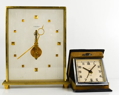 Lot 204 - A Jaeger Le Coultre mantle clock, the...