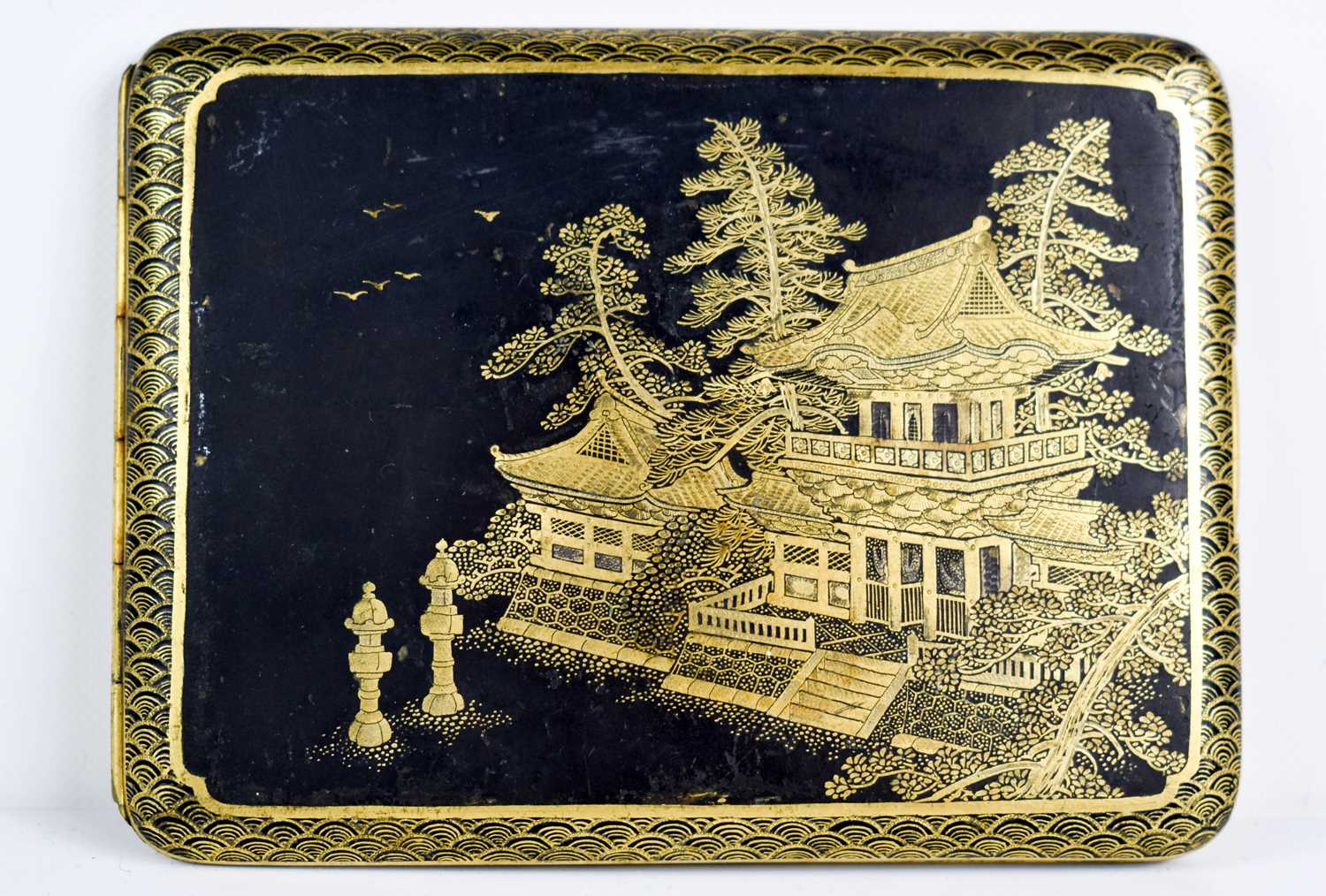 Vintage Oriental Damascene Cigarette Case
