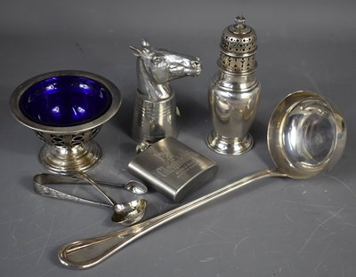 Lot 178 - A silver sugar caster of baluster form,...