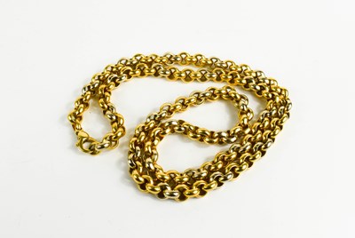 Lot 185 - An Italian 18Kt white and yellow gold chain...