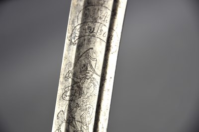 Lot 498 - A French late 18th century sword, of curved...